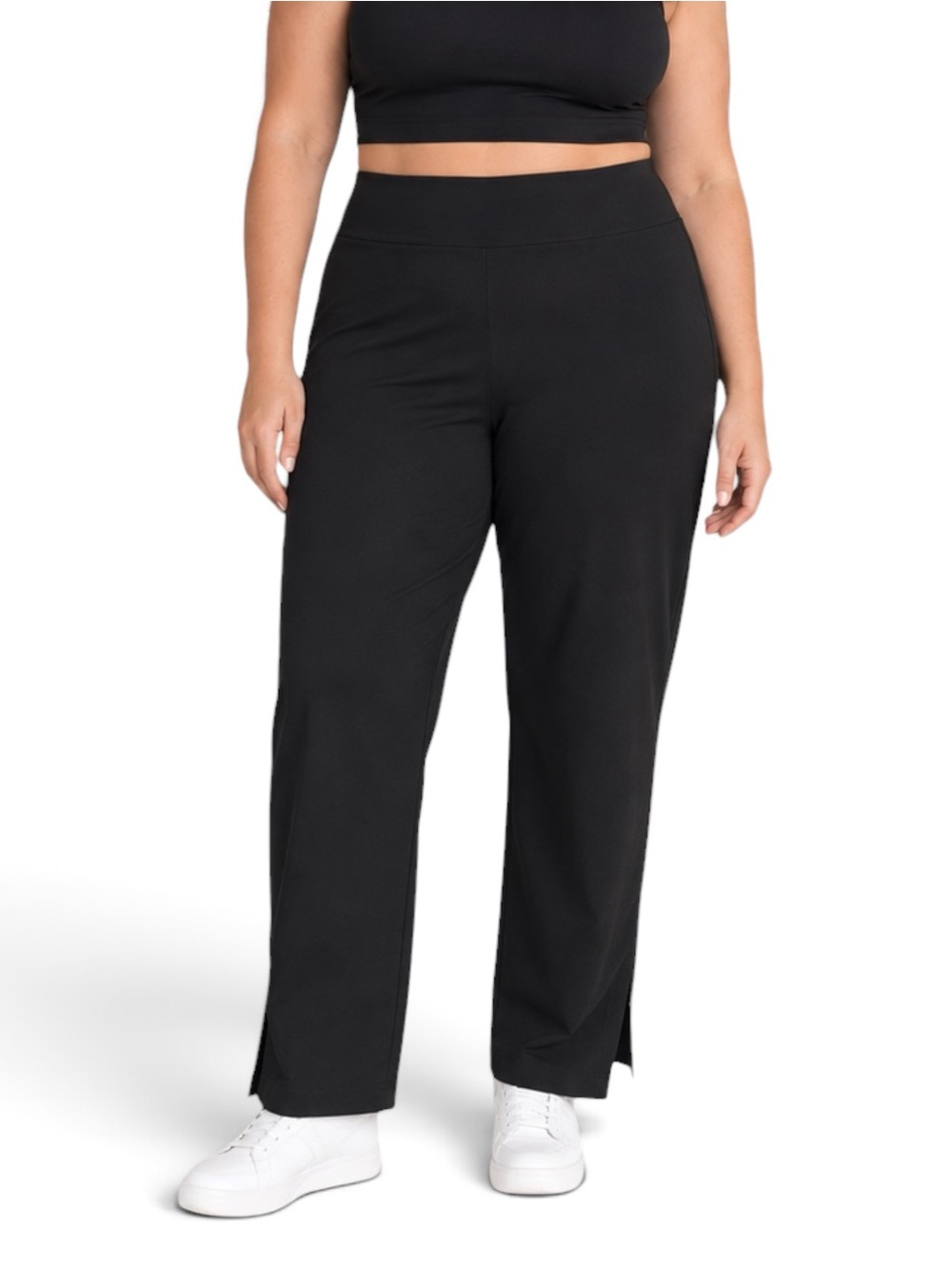 Girlfriend Collective 5XL Black Compressive Pants Split Hem NWT Plus Size